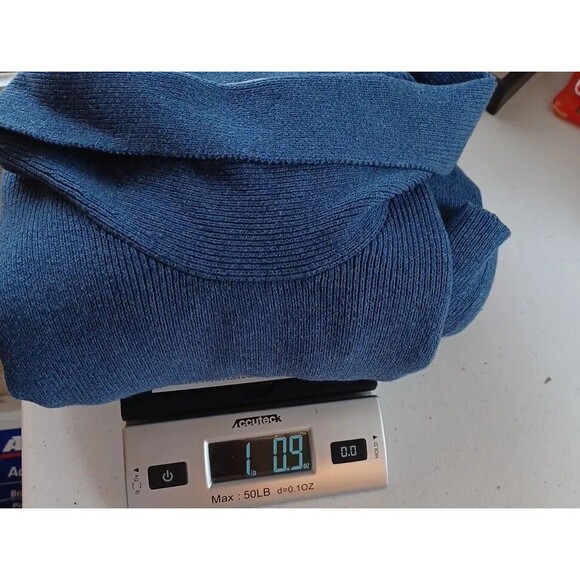 J. Jill Turtleneck Sweater Womens M Blue Pullover Cable Knit Ribbed Longsleeve - Picture 11 of 11